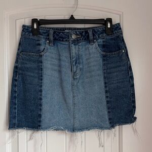 PacSun Two-Tone Denim Mini Skirt